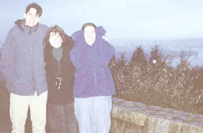 Simon, Christine, and Tristin overlooking North Vancouver, 11/98